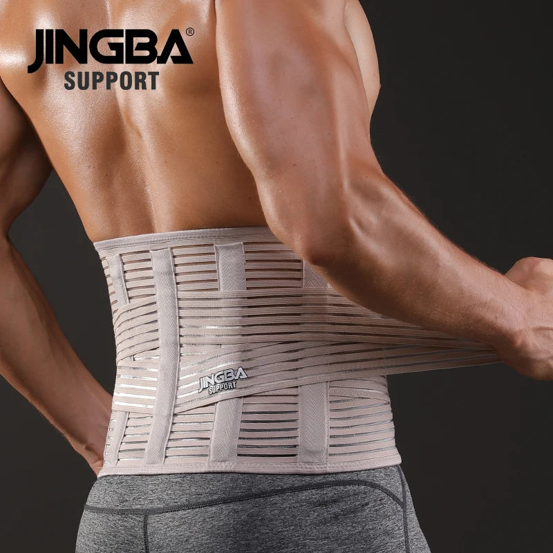 JINGBA SUPPORT Corset Slimming Belt Waist Trainer Sweat Men Back Support Waist Protection Fitness Belt Factory wholesale Dropshi