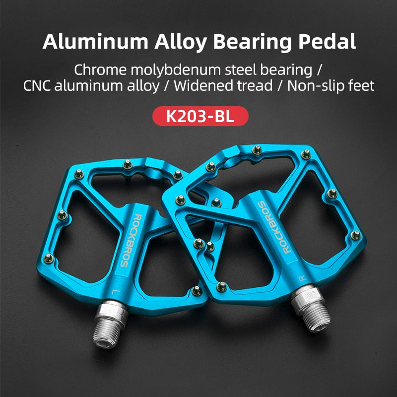 ROCKBROS MTB Cycling Ultralight Pedal Bike Bicycle Sealed DU Bearing Pedals Aluminum Alloy CRMO Non-slip Cleat Bike Part Pedals