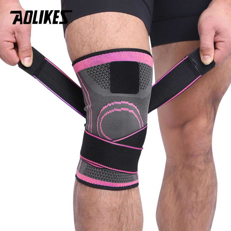 AOLIKES 1PCS 2021 Knee Support Professional Protective Sports Knee Pad Breathable Bandage Knee Brace Basketball Tennis Cycling