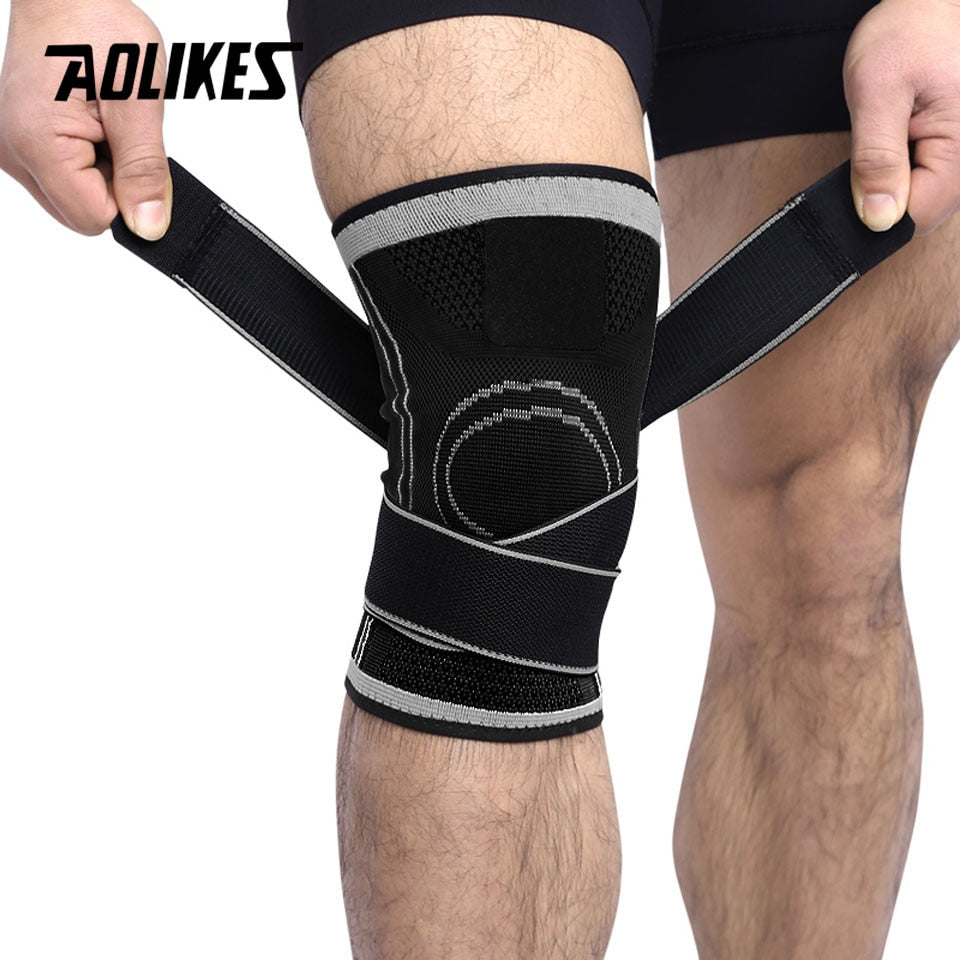 AOLIKES 1PCS 2021 Knee Support Professional Protective Sports Knee Pad Breathable Bandage Knee Brace Basketball Tennis Cycling