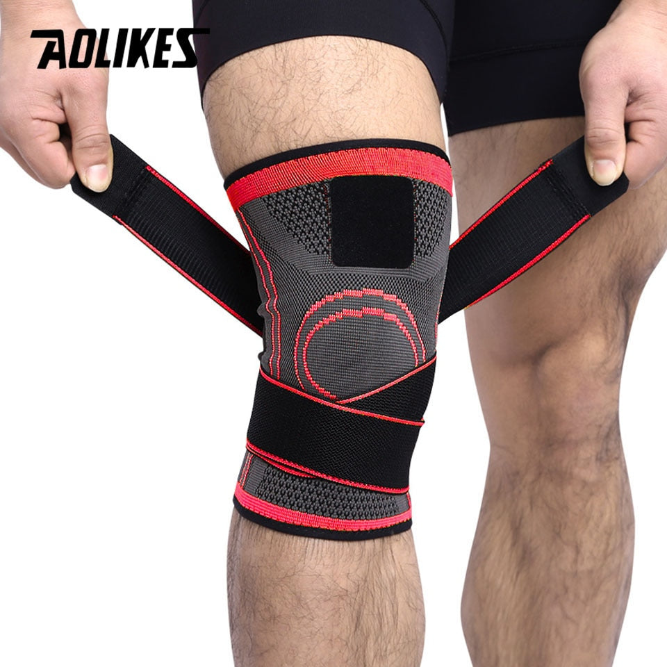 AOLIKES 1PCS 2021 Knee Support Professional Protective Sports Knee Pad Breathable Bandage Knee Brace Basketball Tennis Cycling