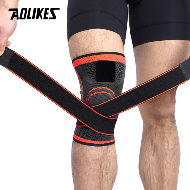 AOLIKES 1PCS 2021 Knee Support Professional Protective Sports Knee Pad Breathable Bandage Knee Brace Basketball Tennis Cycling