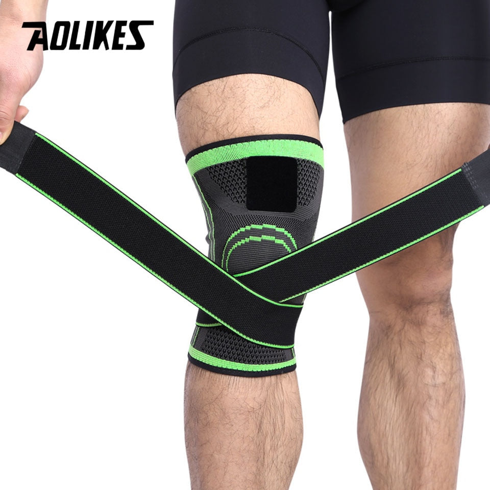 AOLIKES 1PCS 2021 Knee Support Professional Protective Sports Knee Pad Breathable Bandage Knee Brace Basketball Tennis Cycling