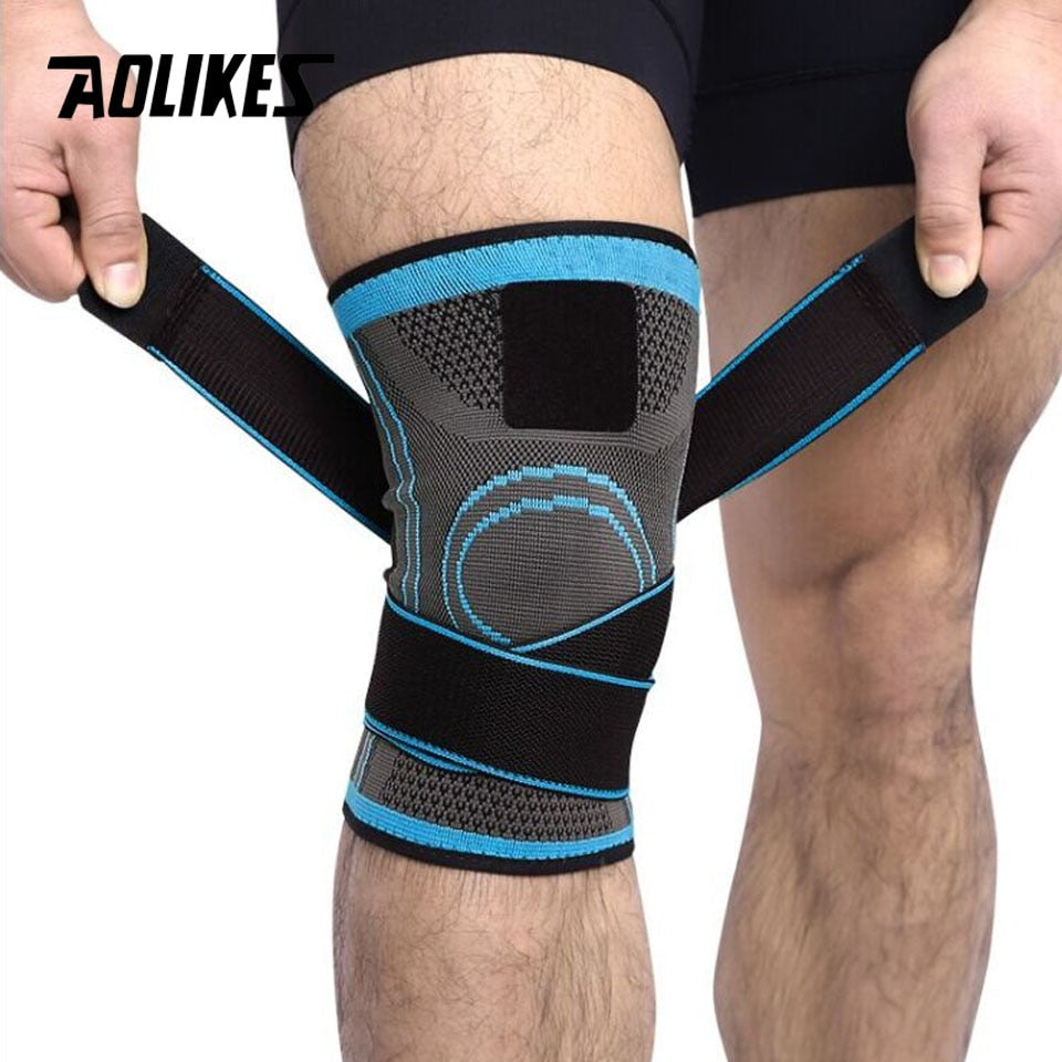 AOLIKES 1PCS 2021 Knee Support Professional Protective Sports Knee Pad Breathable Bandage Knee Brace Basketball Tennis Cycling