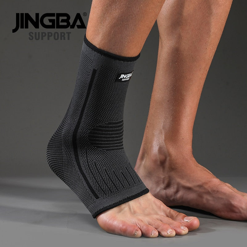 JINGBA SUPPORT 1 PCS 3D Compression Nylon Strap Belt Ankle Protector Football Ankle Support Basketball Ankle Brace Protective