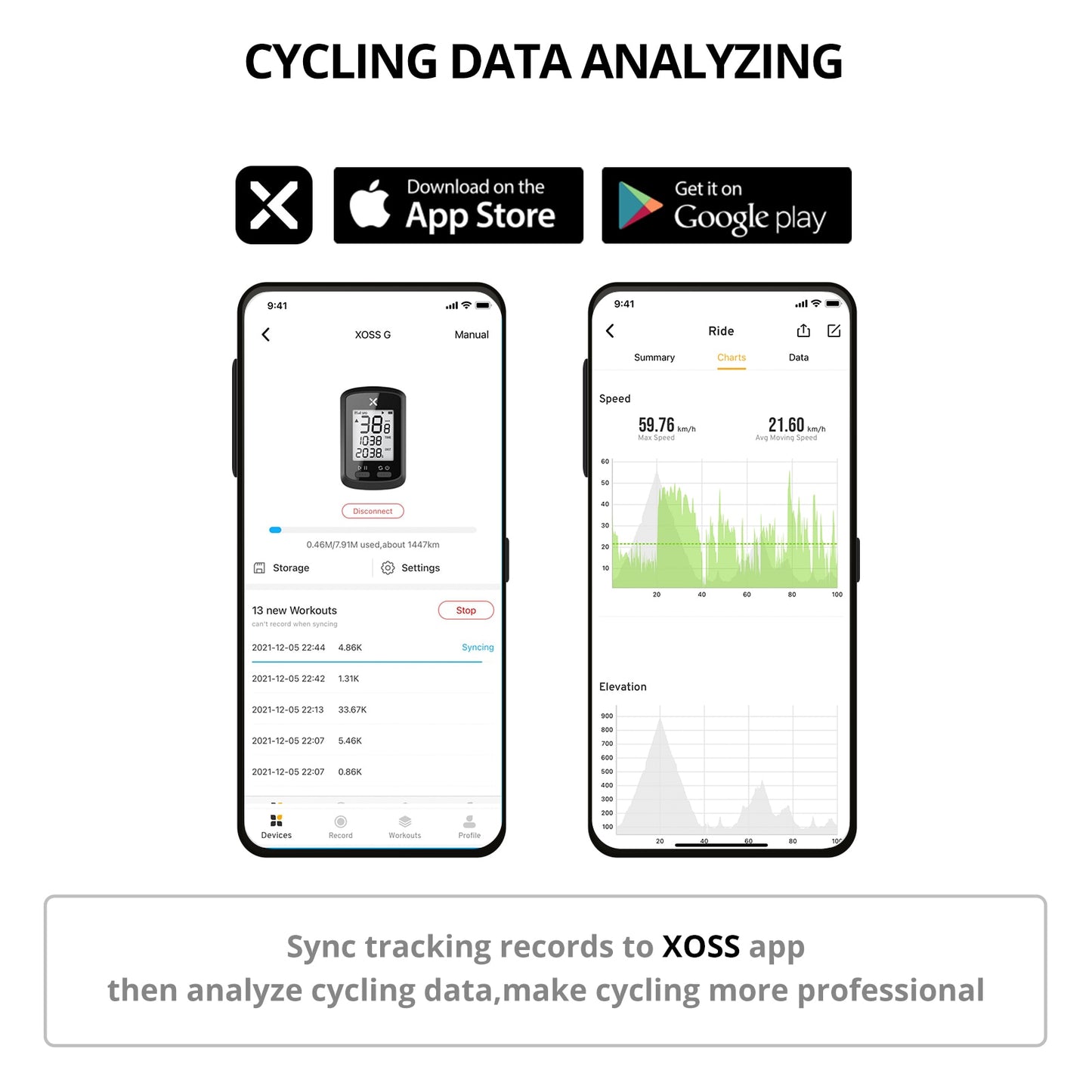 XOSS G Bike Computer GPS Cycling Computer Wireless Bike Speedometer Bluetooth Tracker Waterproof Road MTB Bicycle Accessories