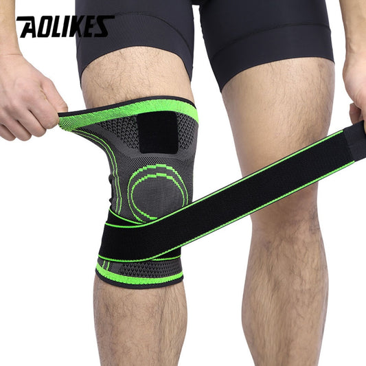 AOLIKES 1PCS 2021 Knee Support Professional Protective Sports Knee Pad Breathable Bandage Knee Brace Basketball Tennis Cycling